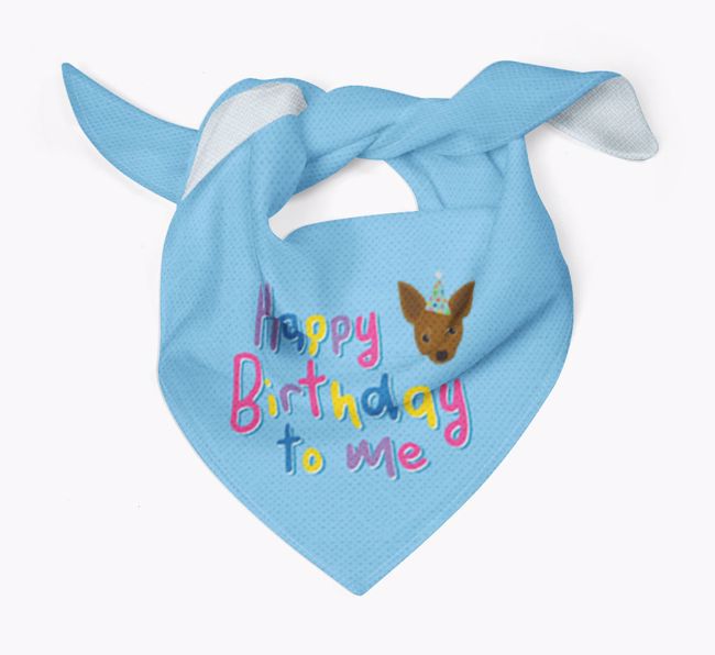 Happy Birthday To Me: Personalized {breedFullName} Bandana