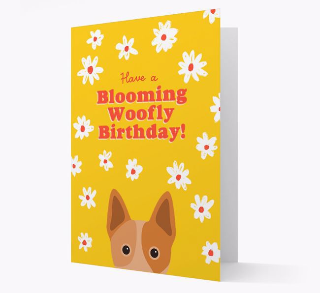 Blooming Woofly Birthday: Personalised {breedFullName} Card