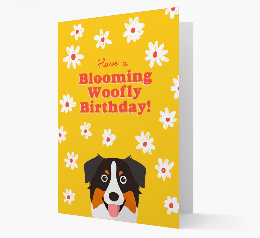 Blooming Woofly Birthday: Personalised {breedFullName} Card