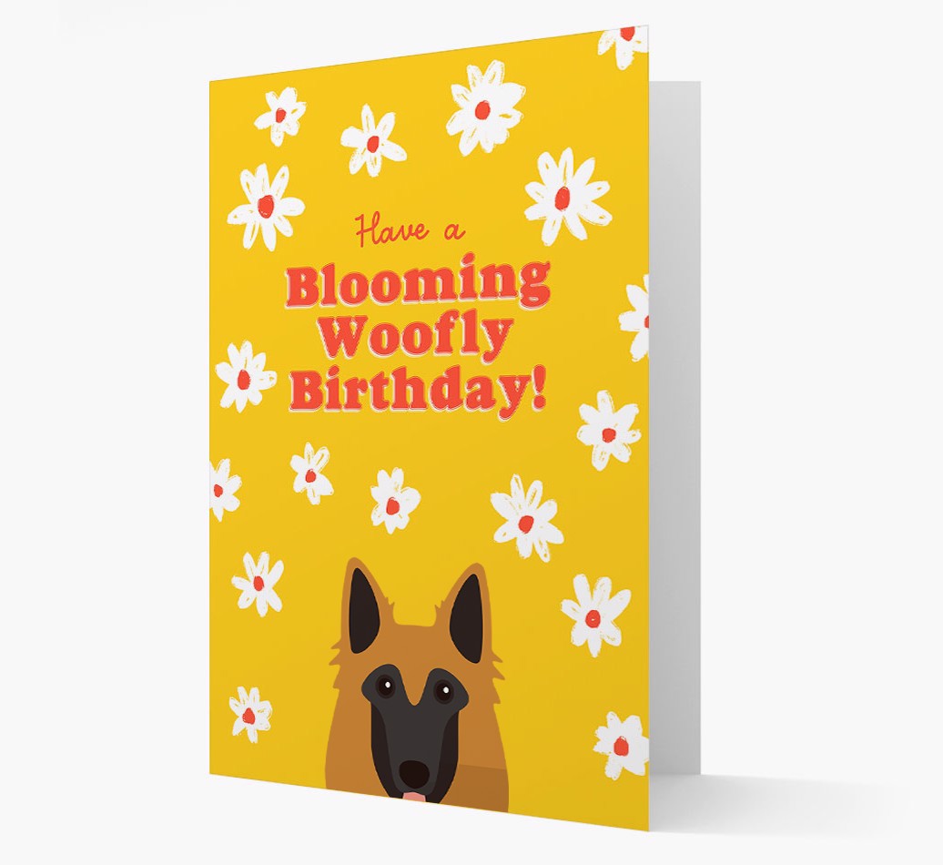 Blooming Woofly Birthday: Personalised {breedFullName} Card