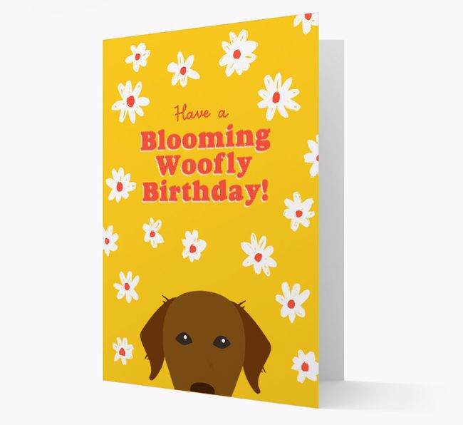 Blooming Woofly Birthday: Personalised {breedFullName} Card