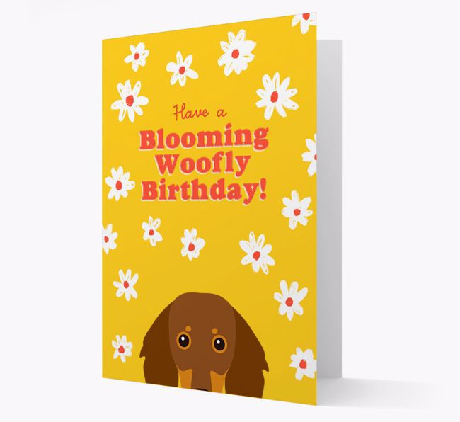 Blooming Woofly Birthday: Personalised {breedFullName} Card