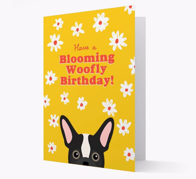 Blooming Woofly Birthday: Personalised {breedFullName} Card