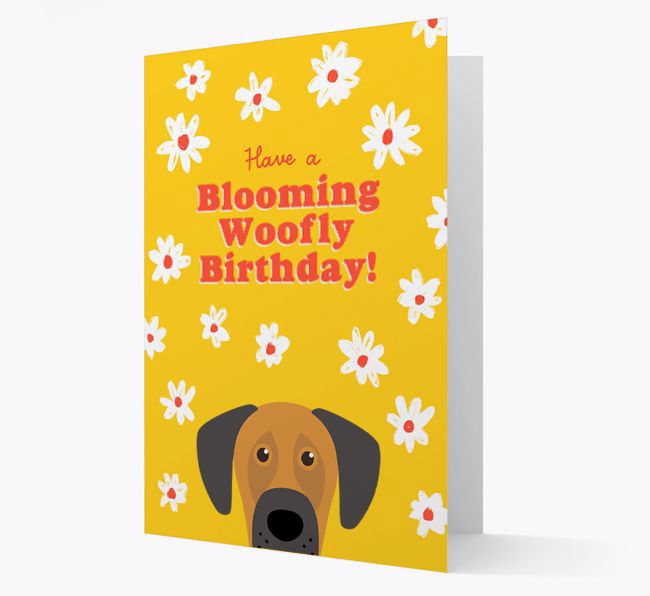 Blooming Woofly Birthday: Personalised {breedFullName} Card