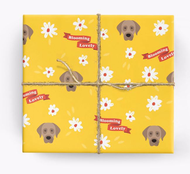 Blooming Lovely: Personalized {breedFullName} Wrapping Paper