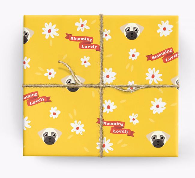 Blooming Lovely: Personalized {breedFullName} Wrapping Paper
