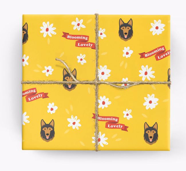 Blooming Lovely: Personalized {breedFullName} Wrapping Paper