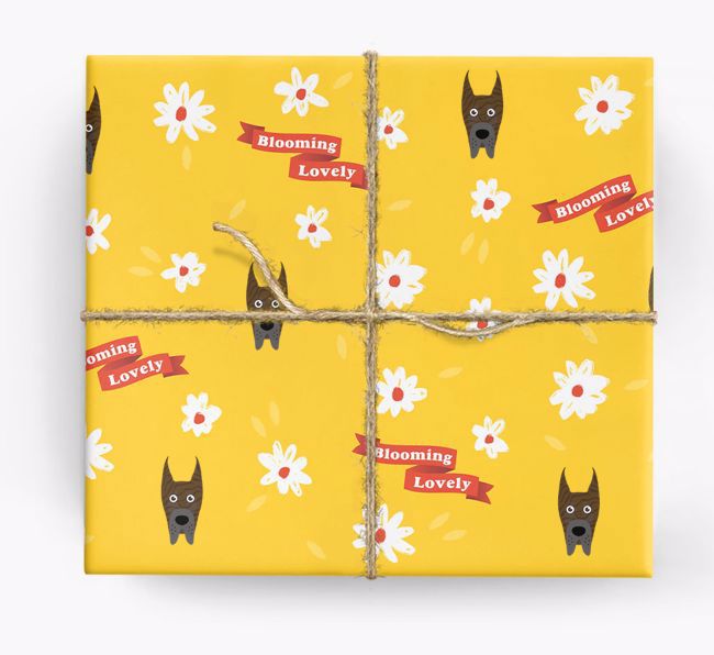 Blooming Lovely: Personalized {breedFullName} Wrapping Paper