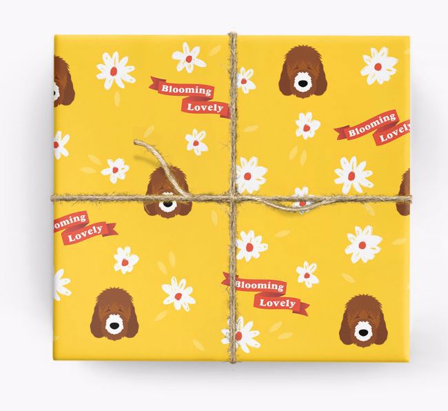 Blooming Lovely: Personalized {breedFullName} Wrapping Paper