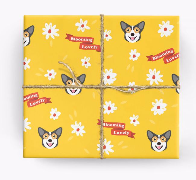 Blooming Lovely: Personalised {breedFullName} Wrapping Paper