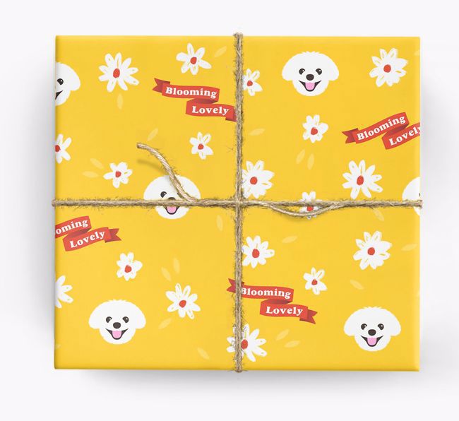 Blooming Lovely: Personalized {breedFullName} Wrapping Paper