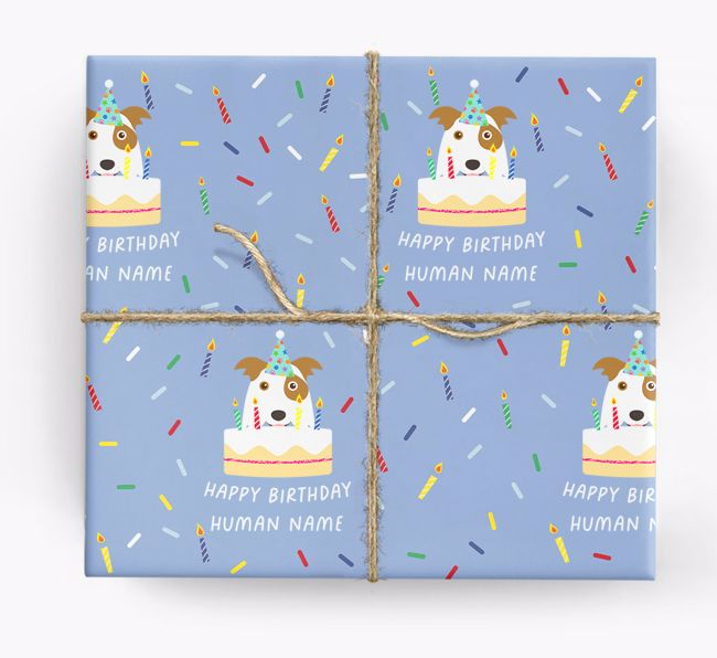 Happy Birthday Human: Personalised {breedFullName} Wrapping Paper