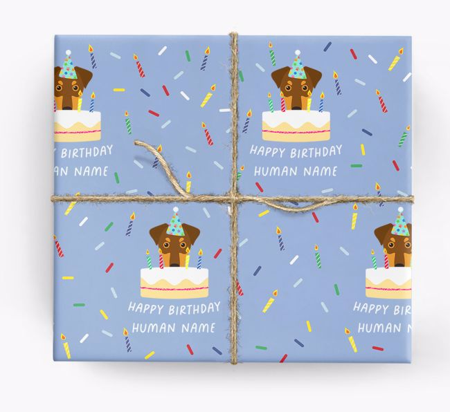 Happy Birthday Human: Personalized {breedFullName} Wrapping Paper