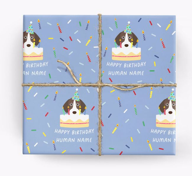 Happy Birthday Human: Personalised {breedFullName} Wrapping Paper