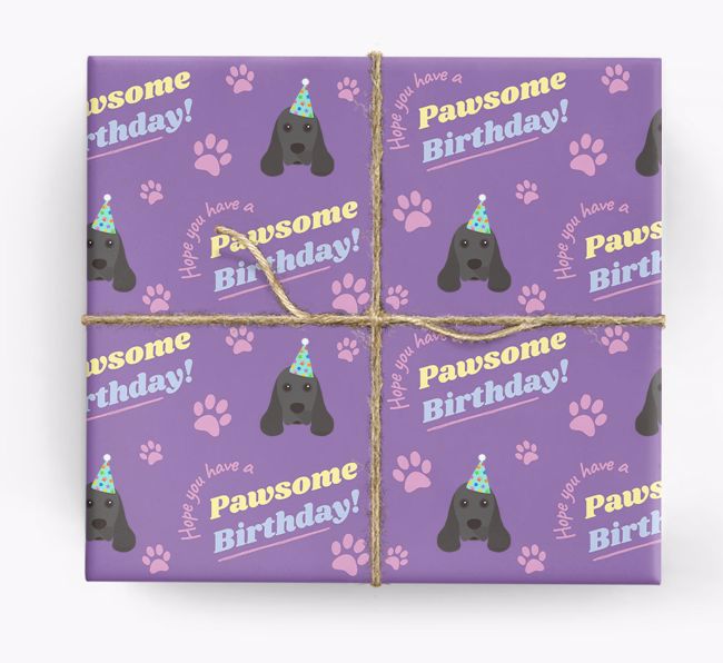 Pawsome Birthday: Personalised {breedFullName} Wrapping Paper