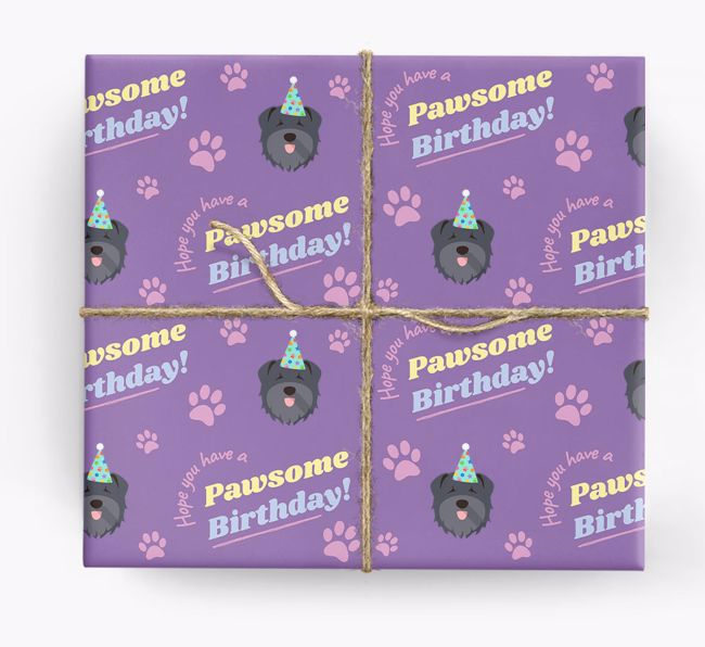 Pawsome Birthday: Personalised {breedFullName} Wrapping Paper