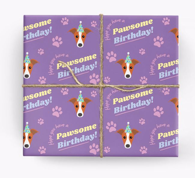 Pawsome Birthday: Personalized {breedFullName} Wrapping Paper