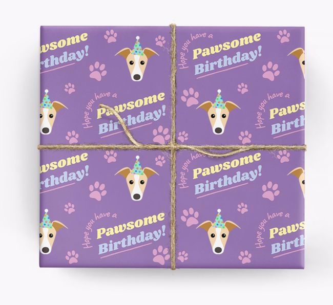 Pawsome Birthday: Personalised {breedFullName} Wrapping Paper