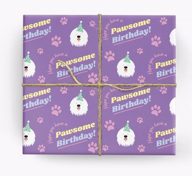 Pawsome Birthday: Personalised {breedFullName} Wrapping Paper