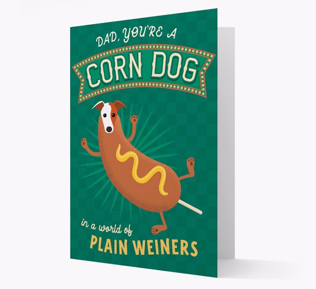 Corn Dog Dad: Personalized {breedFullName} Card