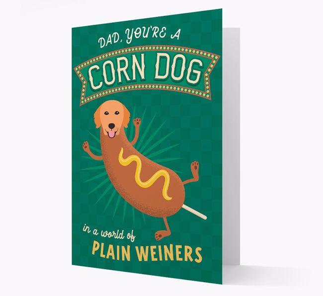 Corn Dog Dad: Personalized {breedFullName} Card