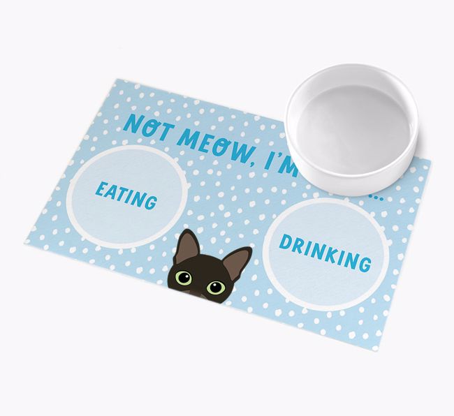 Not Meow, I'm Busy: Personalised {breedCommonName} Feeding Mat