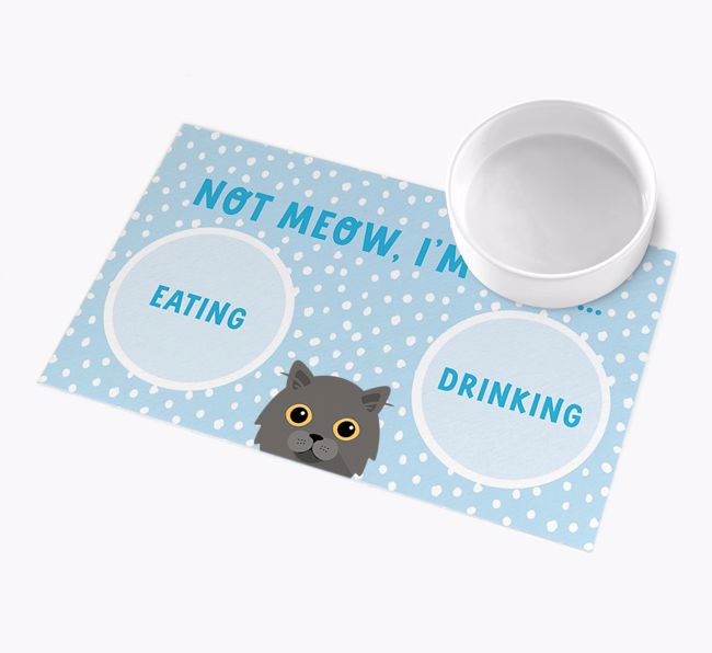 Not Meow, I'm Busy: Personalised {breedCommonName} Feeding Mat