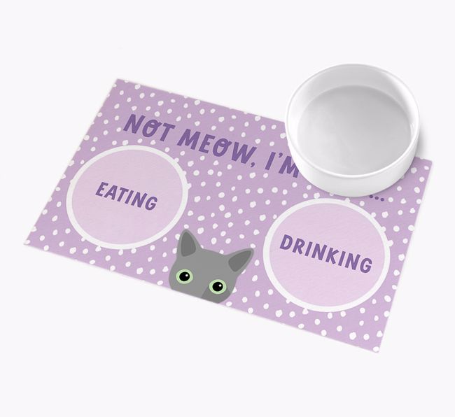 Not Meow, I'm Busy : Personalised {breedCommonName} Feeding Mat