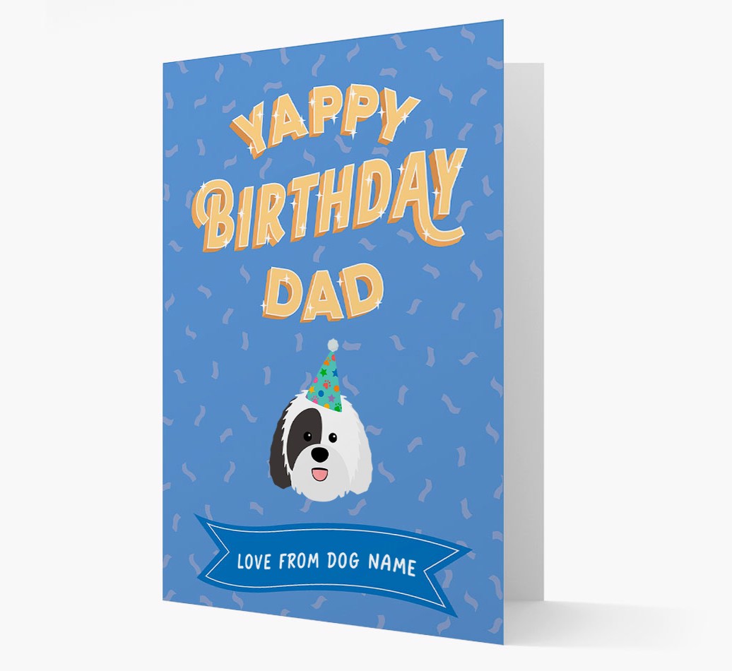 Yappy Birthday Dad: Personalized {breedFullName} Card