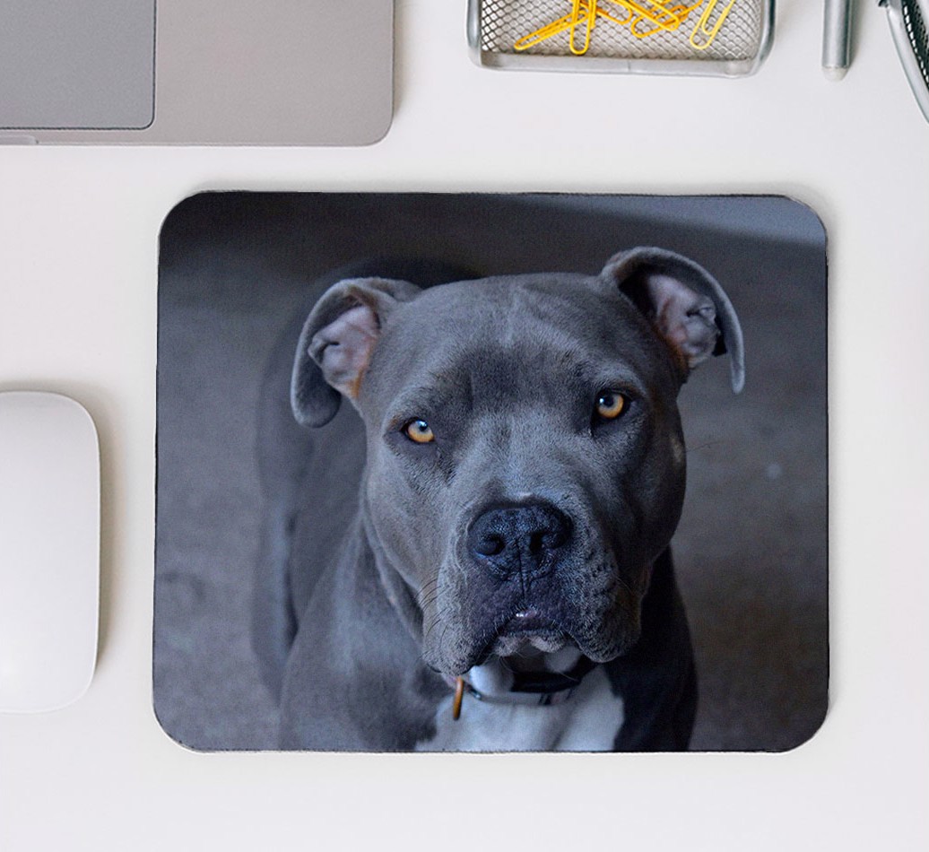 Photo Upload Mouse Mat: Personalised for your {breedFullName} - mouse mat top view