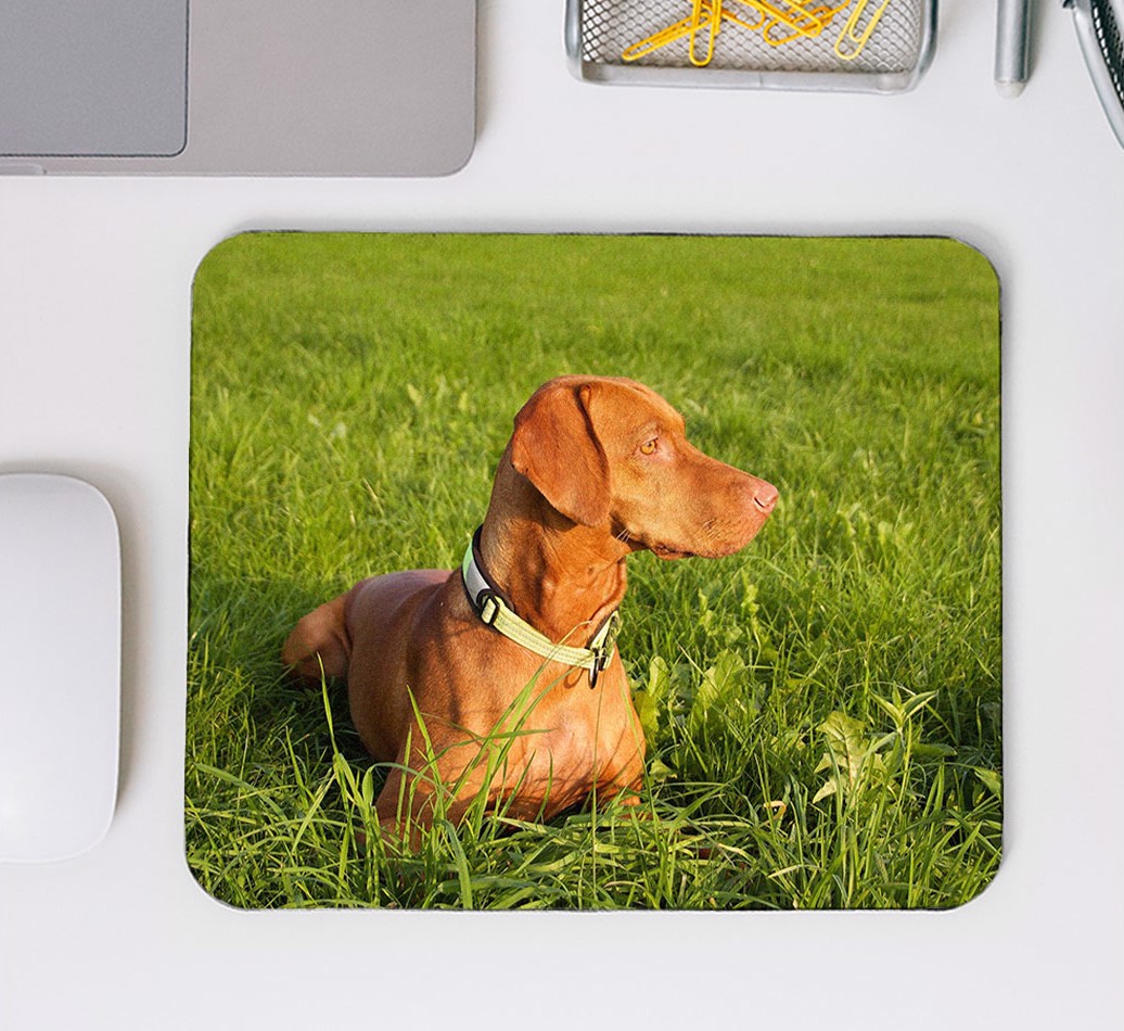 Photo Upload Mouse Mat: Personalised for your {breedFullName} - mouse mat top view