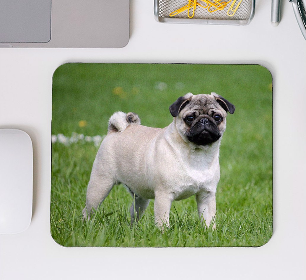 Photo Upload Mouse Mat: Personalised for your {breedFullName} - mouse mat top view
