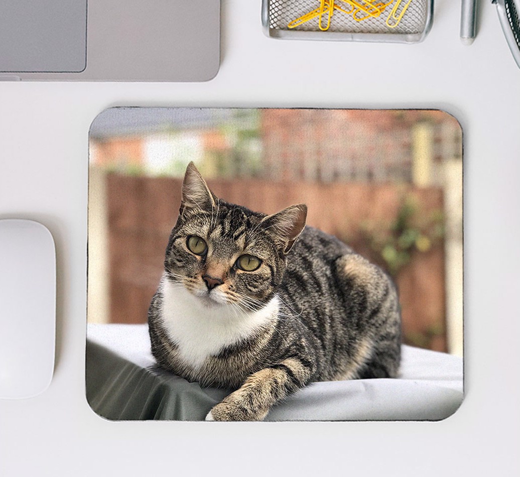 Photo Upload Mouse Mat: Personalised for your {breedFullName} - mouse mat top view