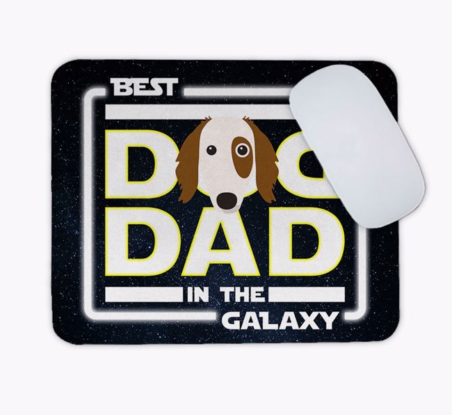 Best Dog Dad in the Galaxy: Personalised Mouse Mat for your {breedFullName} 