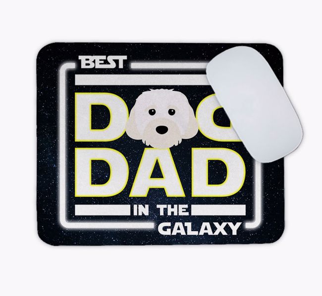 Best Dog Dad in the Galaxy: Personalised Mouse Mat for your {breedFullName} 