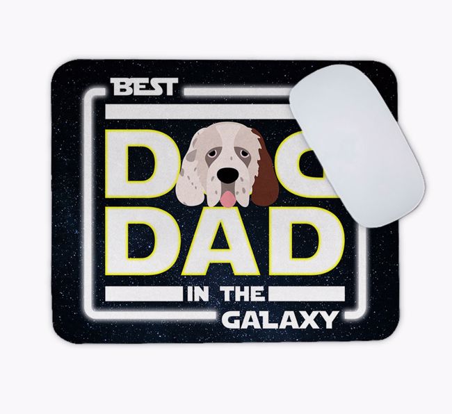 Best Dog Dad in the Galaxy: Personalised Mouse Mat for your {breedFullName} 