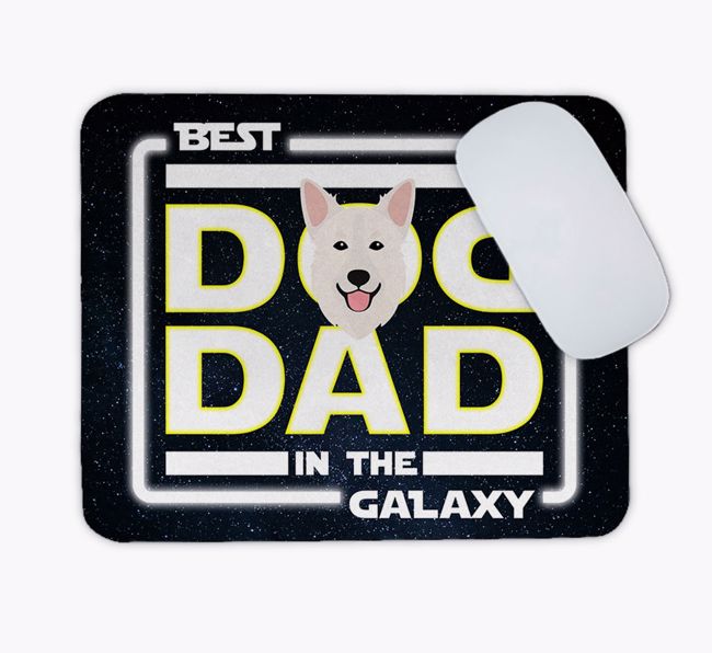 Best Dog Dad in the Galaxy: Personalised Mouse Mat for your {breedFullName} 