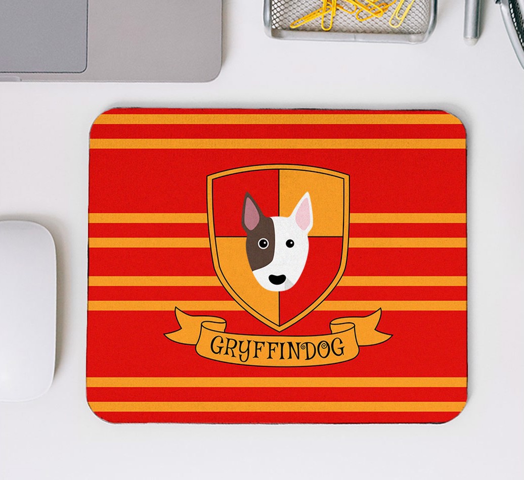 Dogwarts: Personalised {breedFullName} Mouse Mat - mouse mat top view