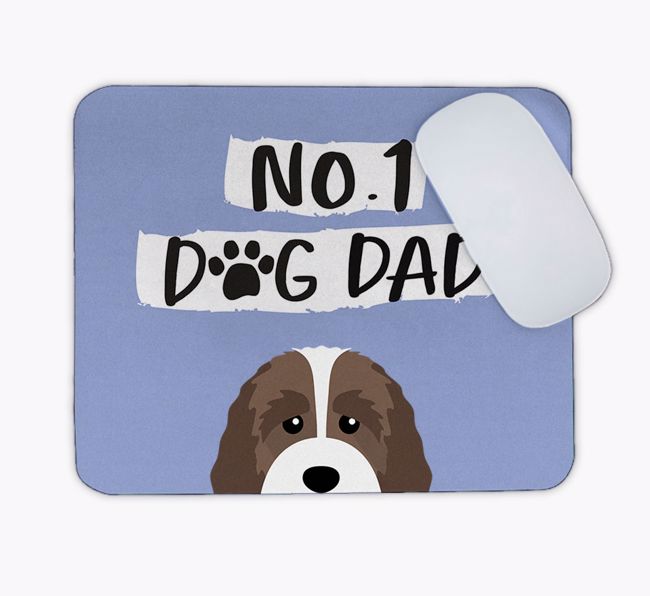 No.1 Dog Dad: Personalised {breedFullName} Mouse Mat