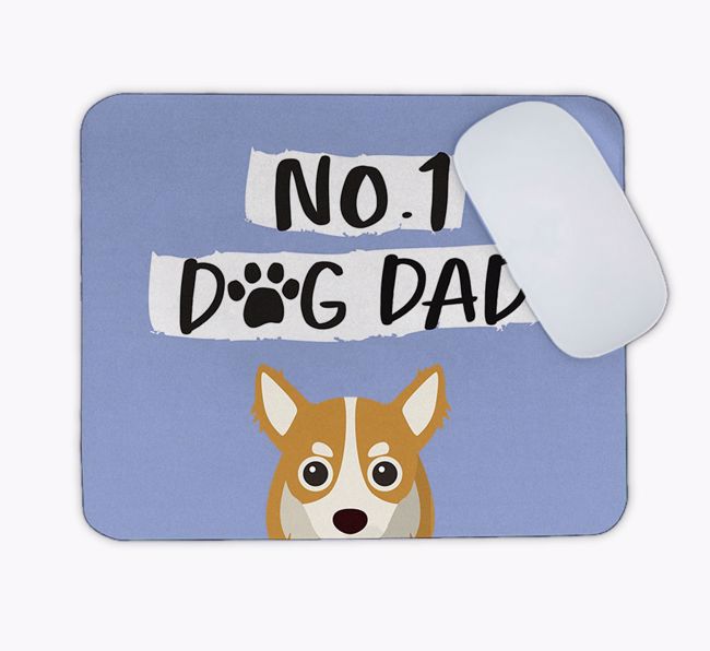 No.1 Dog Dad: Personalised {breedFullName} Mouse Mat