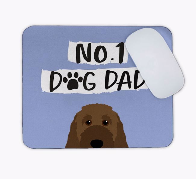 No.1 Dog Dad: Personalised {breedFullName} Mouse Mat