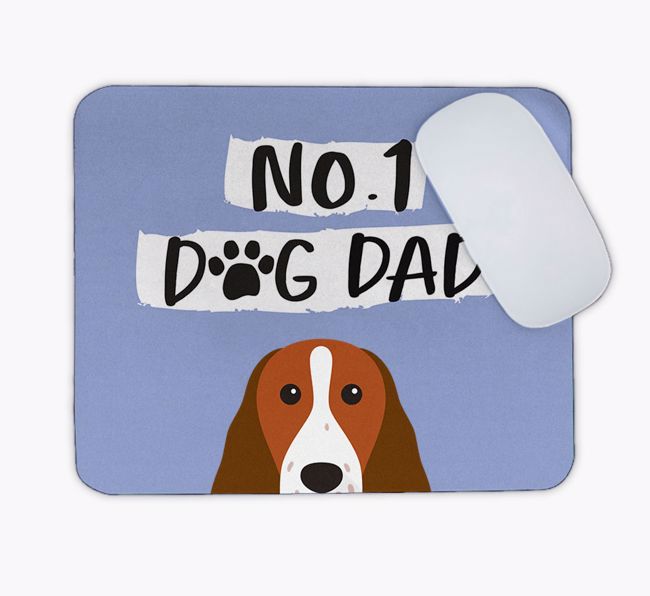 No.1 Dog Dad: Personalised {breedFullName} Mouse Mat