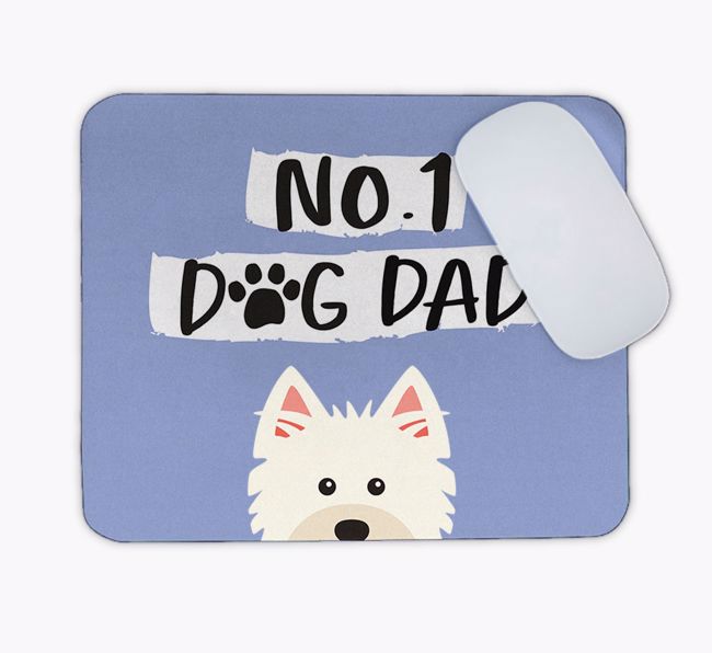 No.1 Dog Dad: Personalised {breedFullName} Mouse Mat