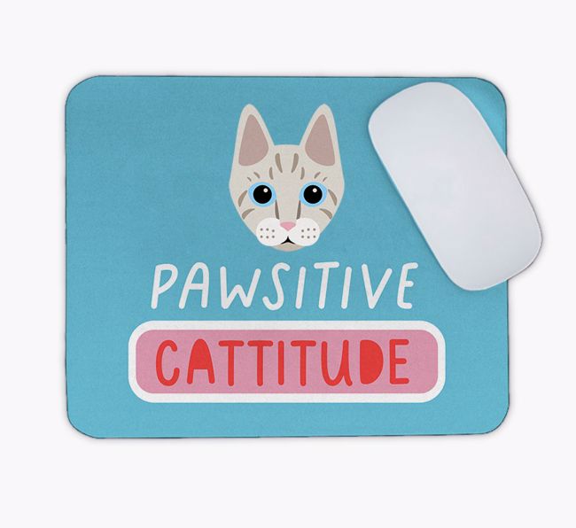 Pawsitive Cattitude: Personalised {breedCommonName} Mouse Mat