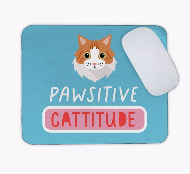 Pawsitive Cattitude: Personalised {breedCommonName} Mouse Mat
