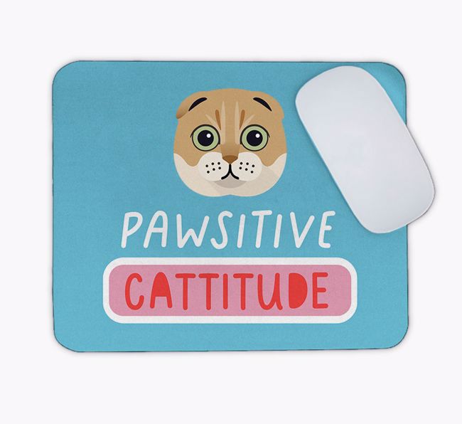 Pawsitive Cattitude: Personalised {breedCommonName} Mouse Mat