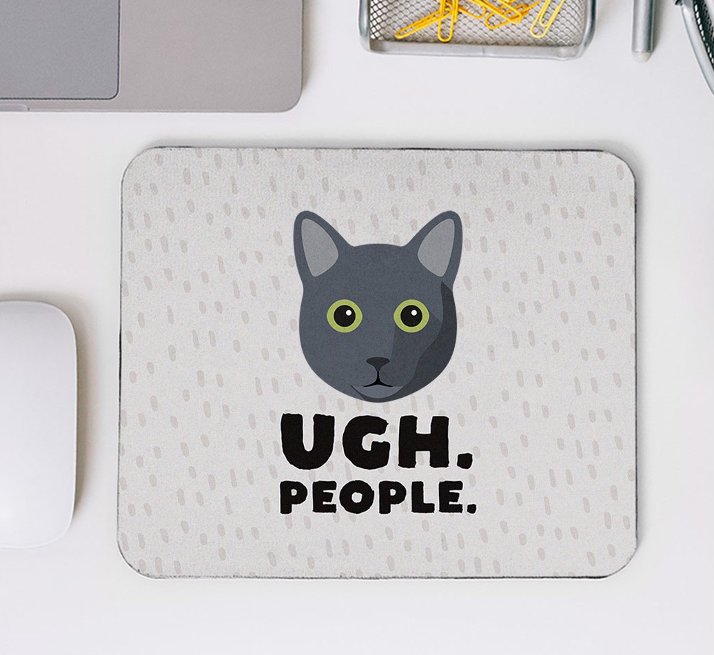 Ugh, People...: Personalised {breedFullName} Mouse Mat - mouse mat top view