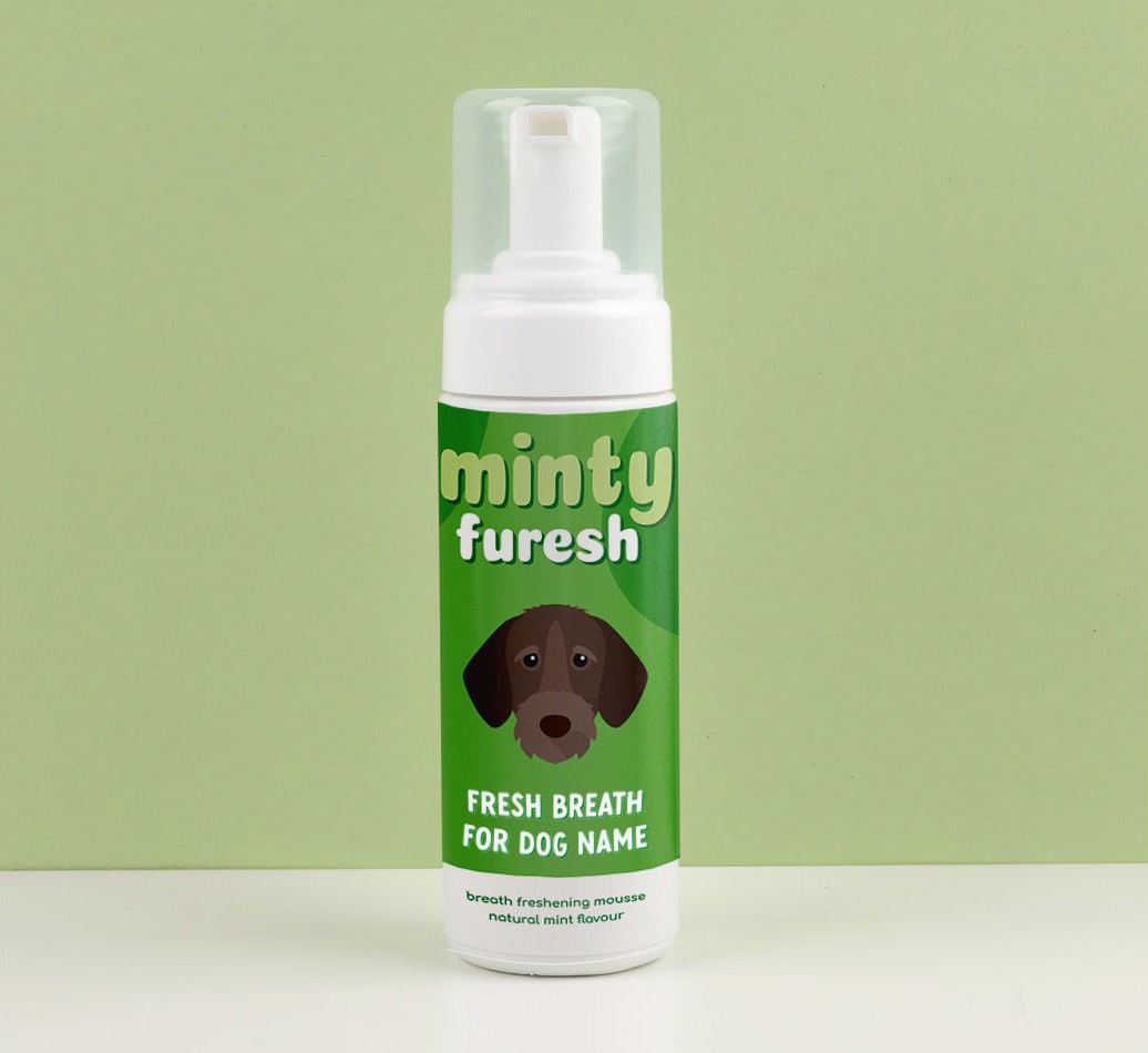 'Minty Furesh' - Personalised {breedFullName} Dog Breath Freshener