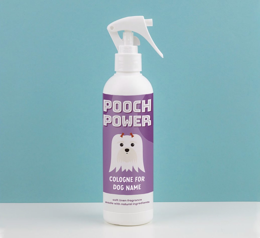 'Pooch Power' - Personalised {breedFullName} Dog Cologne Spray