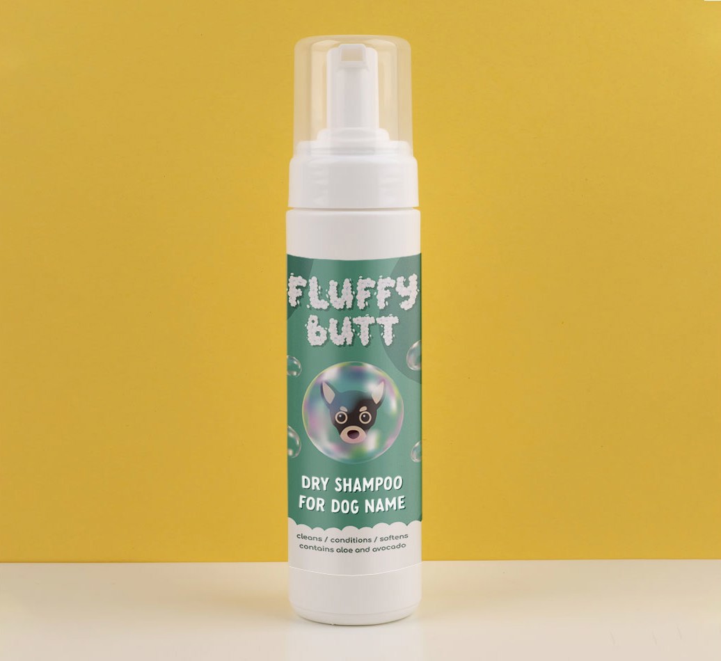 'Fluffy Butt' - Personalised {breedFullName} Dry Wash Shampoo